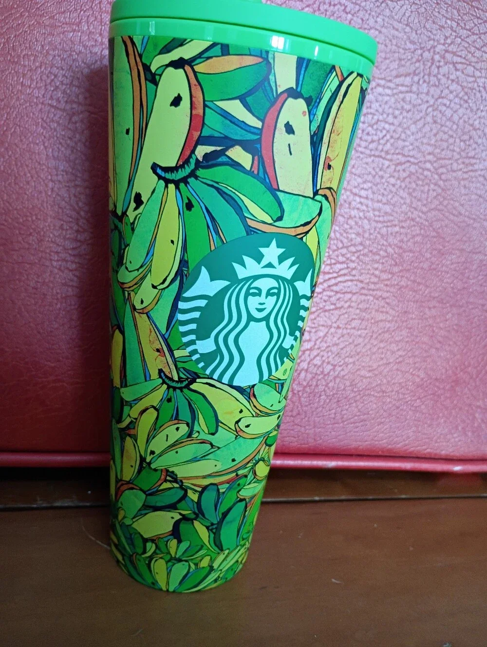 FARM Rio x Starbucks Whimsical Board Banana Green Yellow Tumbler 24 OZ